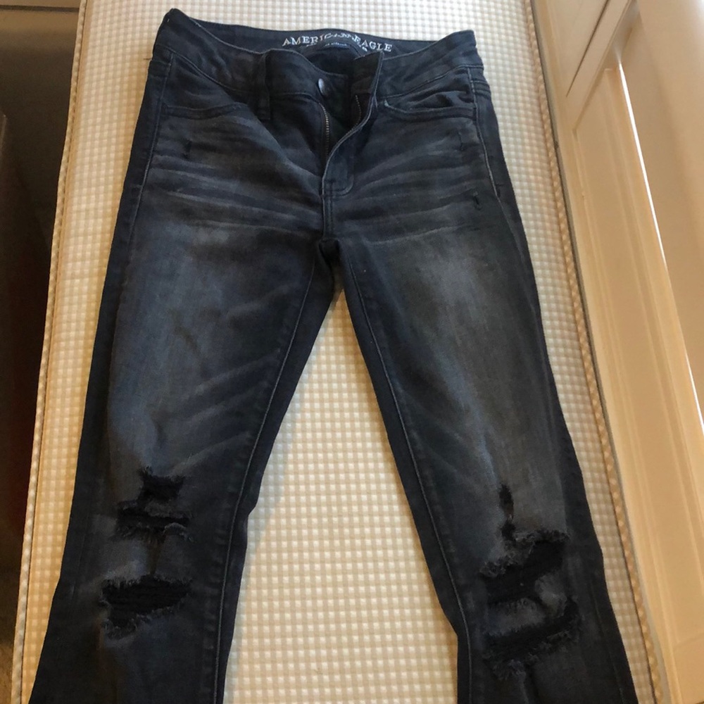 Black American Eagle Skinny Jeans